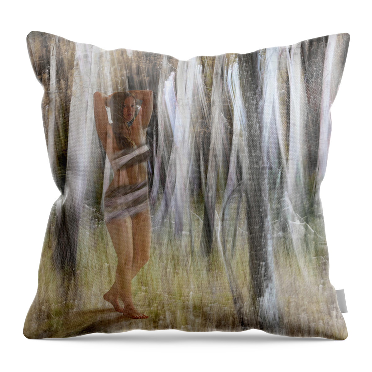 Model Throw Pillow featuring the photograph Into the woods by Roni Chastain