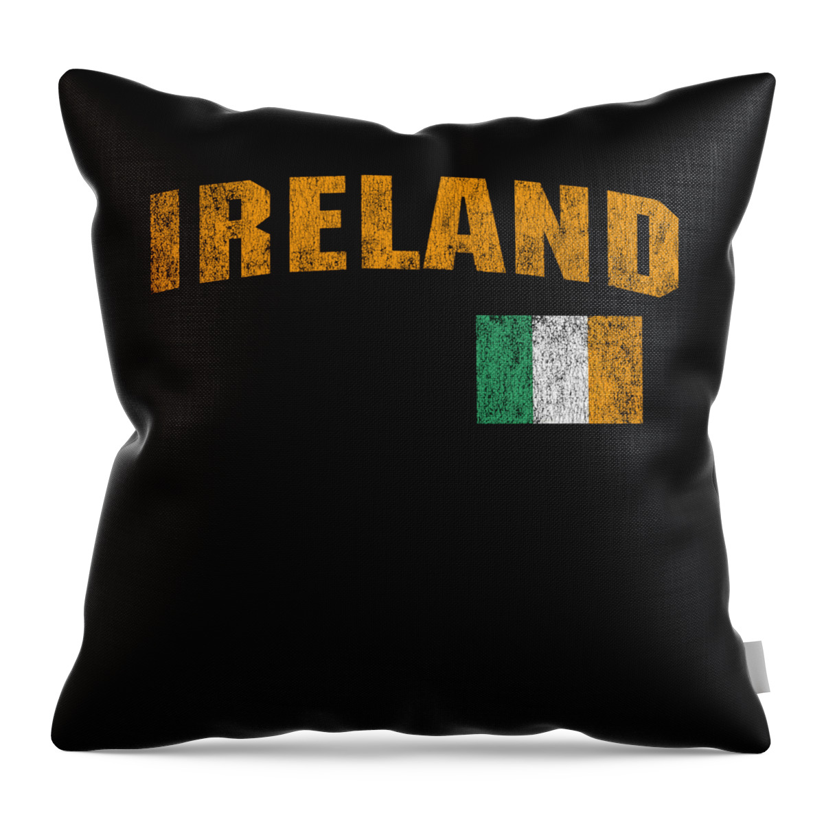 Ireland Throw Pillow featuring the digital art Ireland Retro by Flippin Sweet Gear