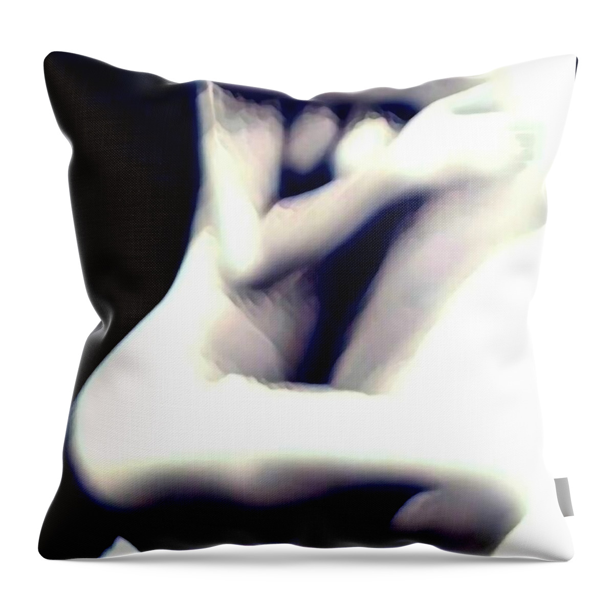 Abstract Throw Pillow featuring the painting Is it love said she by Michael Lightsey