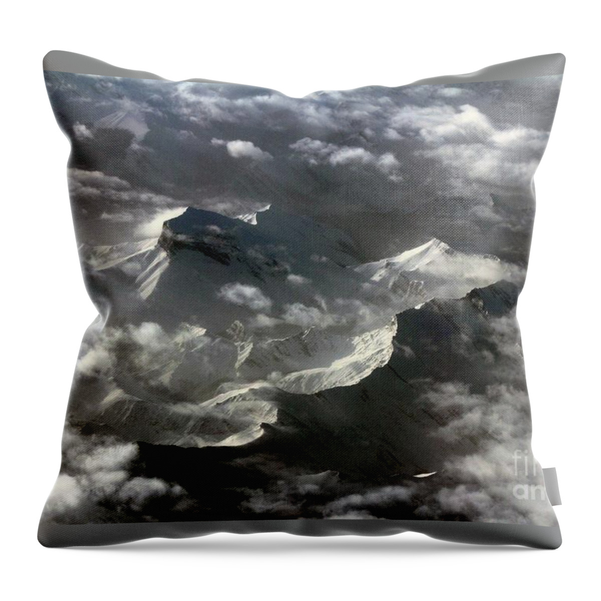 Mountain Top Throw Pillow featuring the photograph Islands in the Clouds by Ann E Robson
