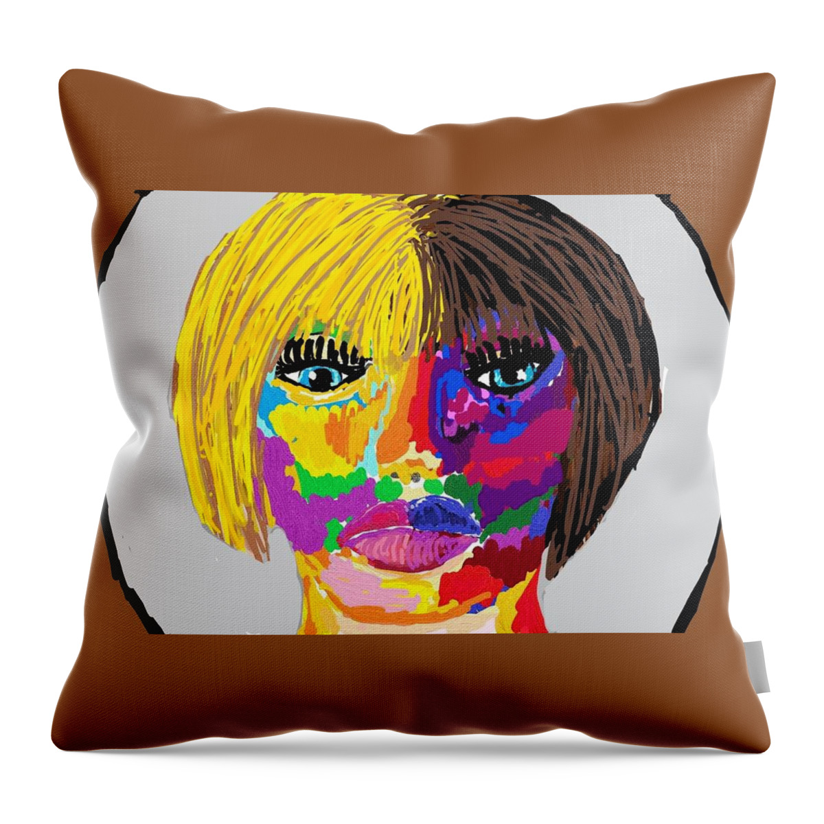 Girl Throw Pillow featuring the digital art Isolation by Diane Dahm