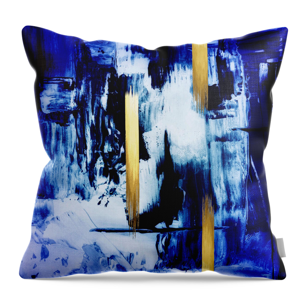 Abstract Art Throw Pillow featuring the photograph It Was Cold by Canessa Thomas