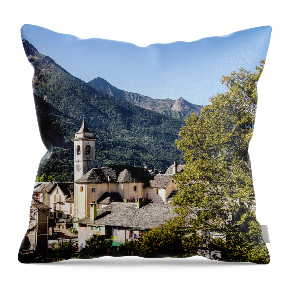 Italy Throw Pillow featuring the photograph Italian Alpine Village by Craig A Walker