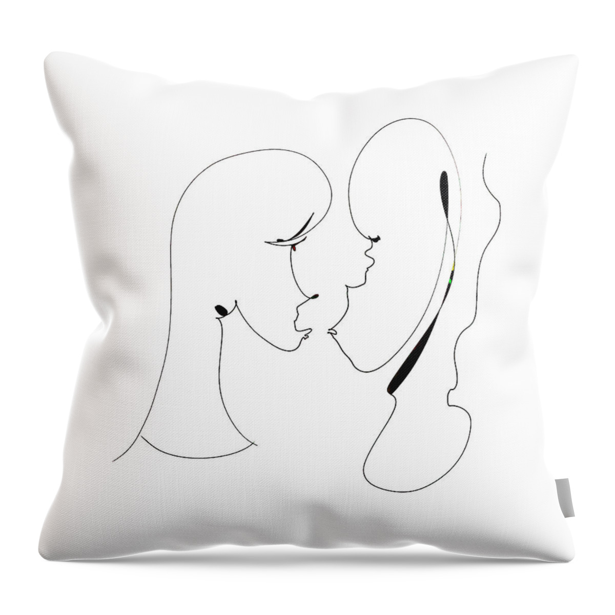 Love Story Throw Pillow featuring the digital art It's a complicated love by Amber Lasche