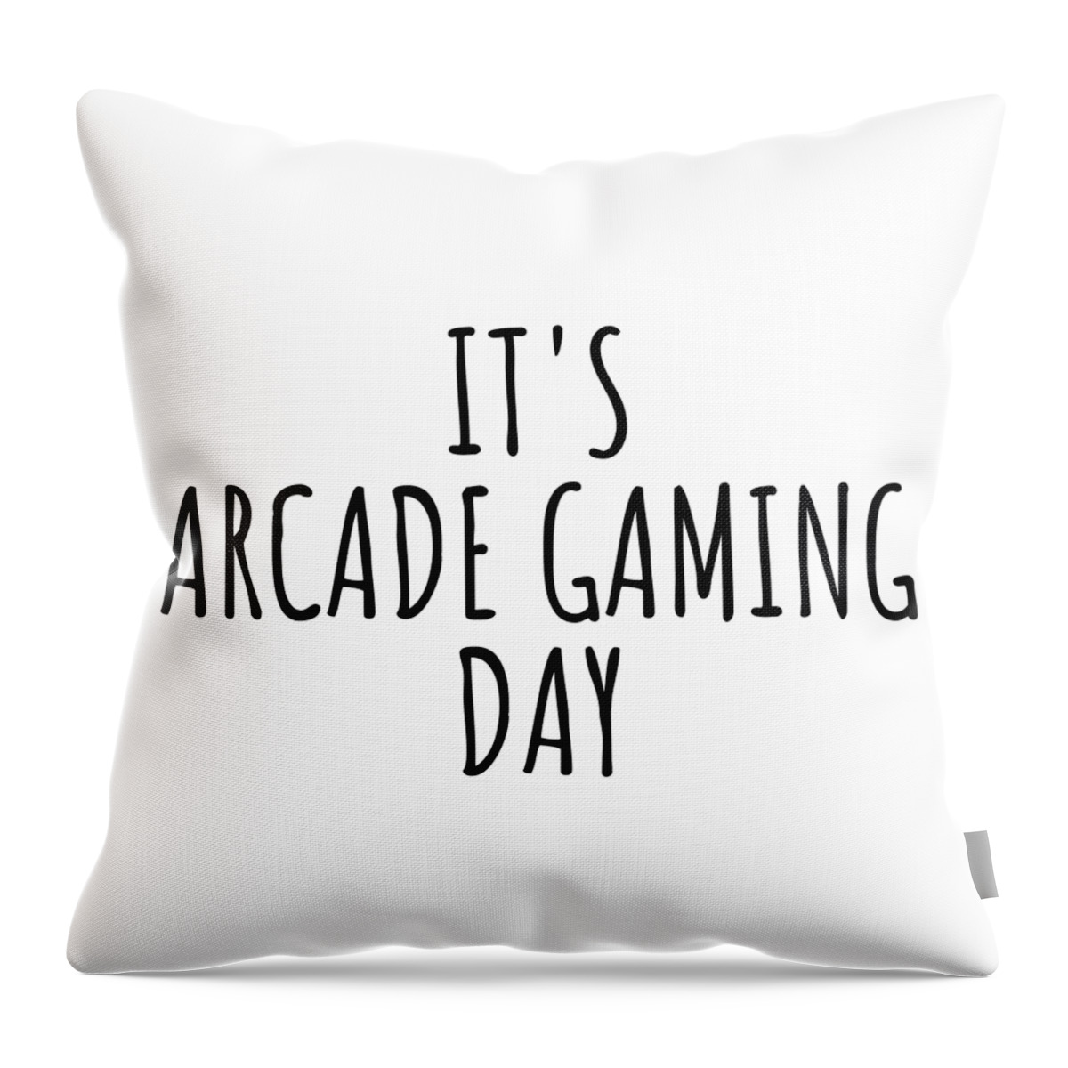 Arcade Gaming Gift Throw Pillow featuring the digital art It's Arcade Gaming Day by Jeff Creation