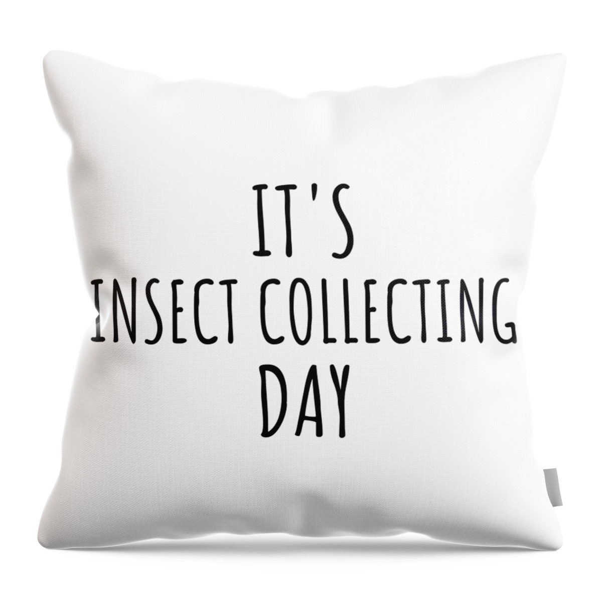 Insect Collecting Gift Throw Pillow featuring the digital art It's Insect Collecting Day by Jeff Creation