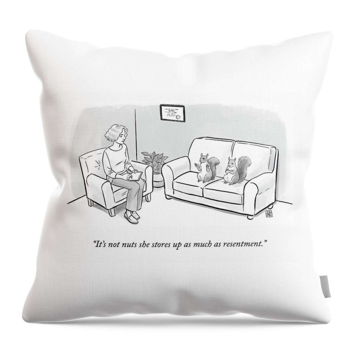 It's Not Nuts Throw Pillow