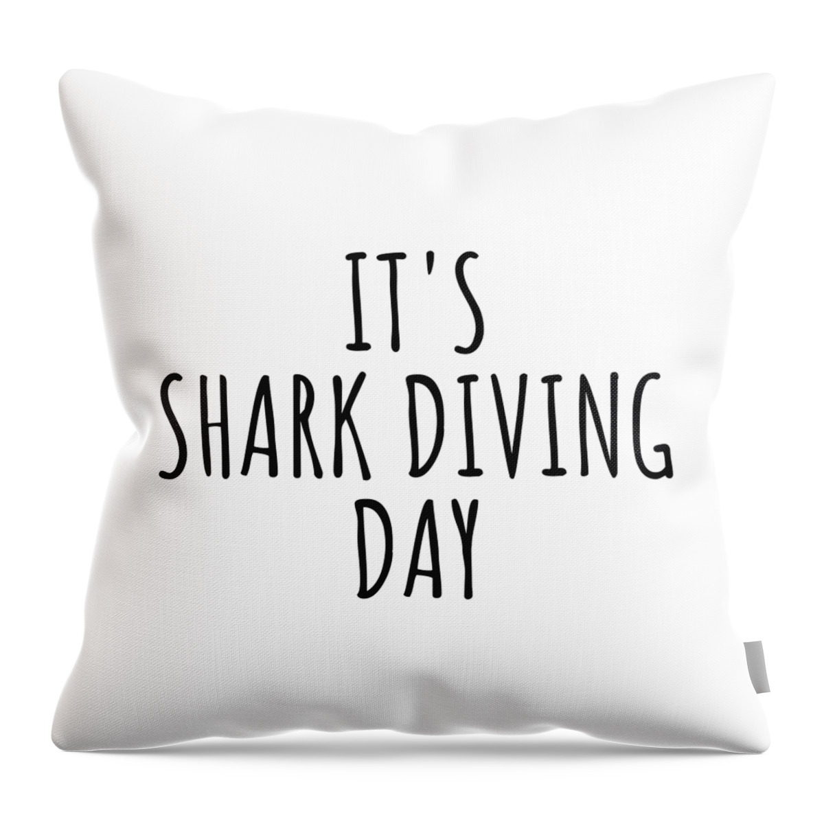 Shark Diving Gift Throw Pillow featuring the digital art It's Shark Diving Day by Jeff Creation