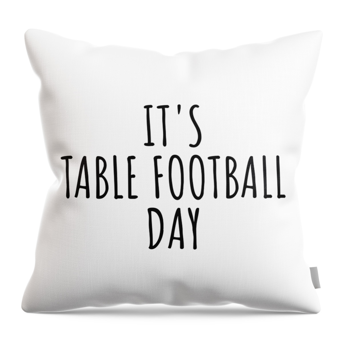 Table Football Gift Throw Pillow featuring the digital art It's Table Football Day by Jeff Creation