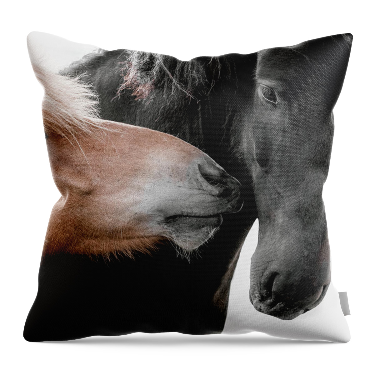 Photographs Throw Pillow featuring the photograph J'adore - Horse Art by Lisa Saint