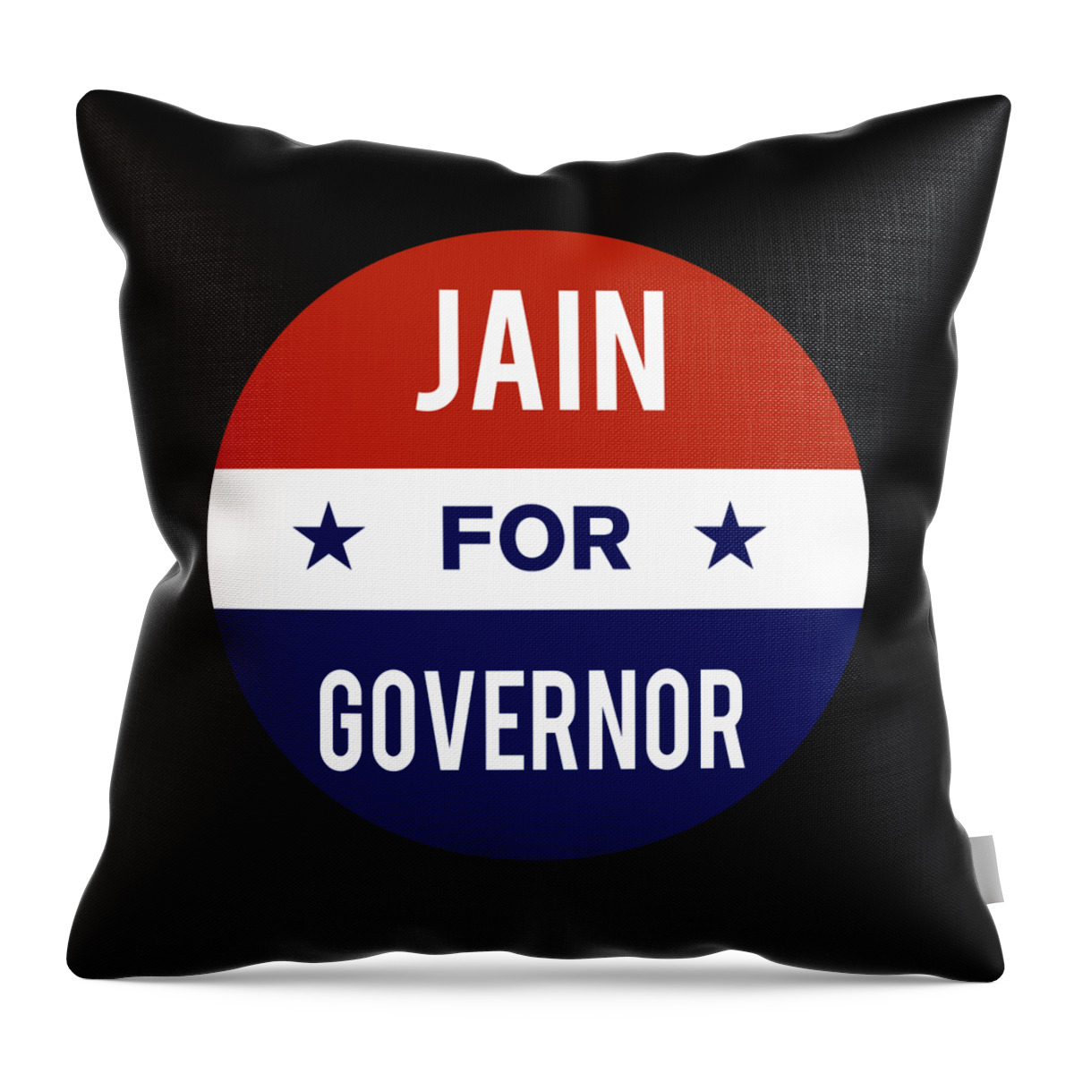 Election Throw Pillow featuring the digital art Jain For Governor by Flippin Sweet Gear