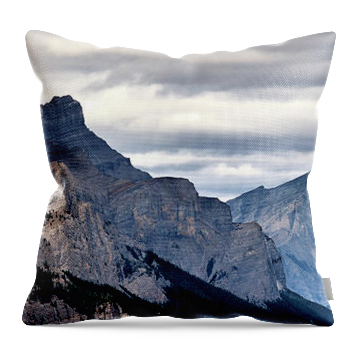 Voyage Throw Pillow featuring the photograph Jasper noses mountain by Carl Marceau