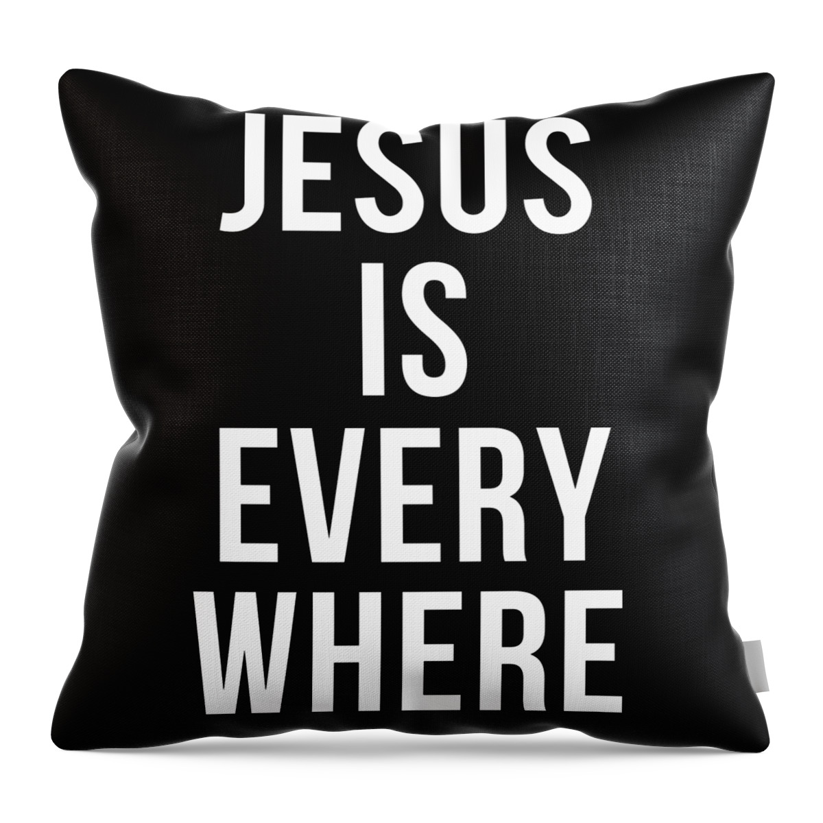 Funny Throw Pillow featuring the digital art Jesus Is Everywhere by Flippin Sweet Gear