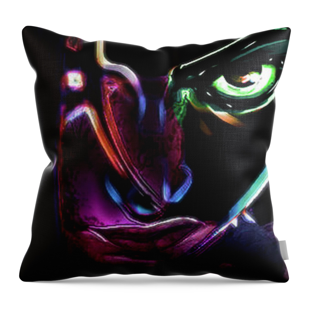 Jinx Unchained Throw Pillow featuring the digital art Jinx Unchained 01 NOT FOR SALE by Aldane Wynter