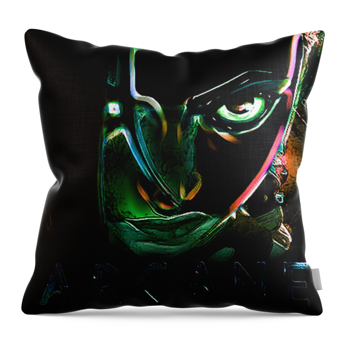 Jinx Unchained Throw Pillow featuring the digital art Jinx Unchained 2 by Aldane Wynter