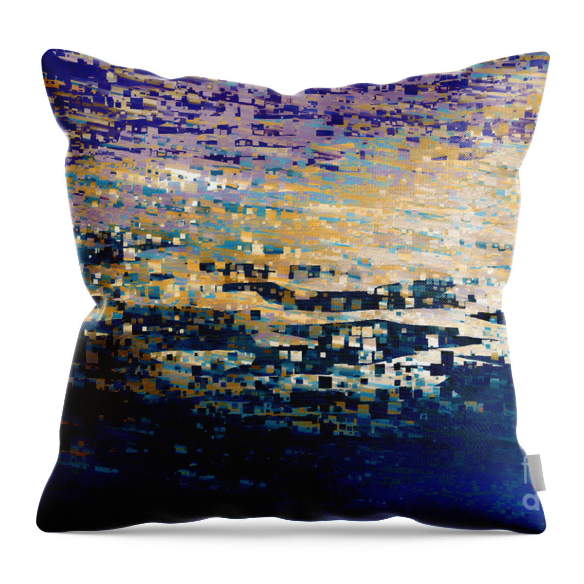 Purple Throw Pillow featuring the painting John 16 33 The Peace Of God. by Mark Lawrence