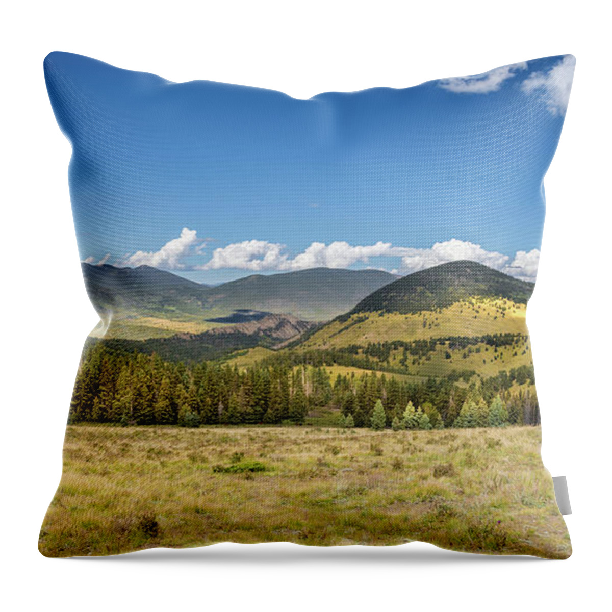 Beauty In The Sky Throw Pillow featuring the photograph John B Farley Overlook Colorado by Debra Martz