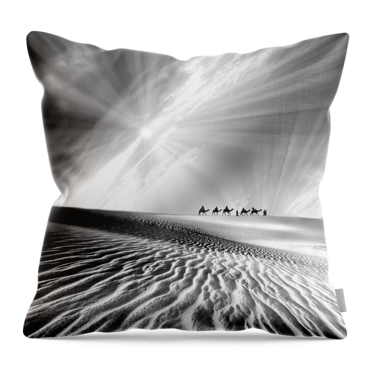 Fine Art Throw Pillow featuring the digital art Journey II by Sofie Conte