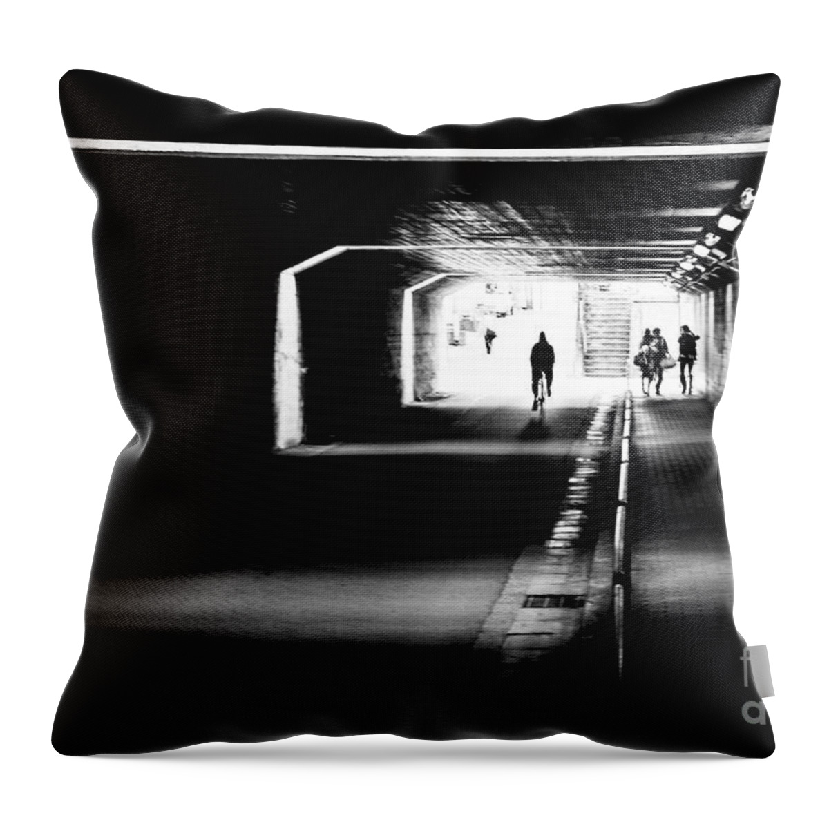 B&w Throw Pillow featuring the photograph Journey Though by RicharD Murphy