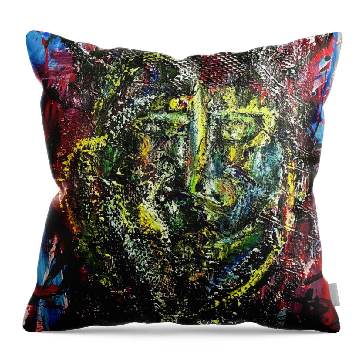 Abstract  Throw Pillow featuring the painting July #2 2020 by Gustavo Ramirez