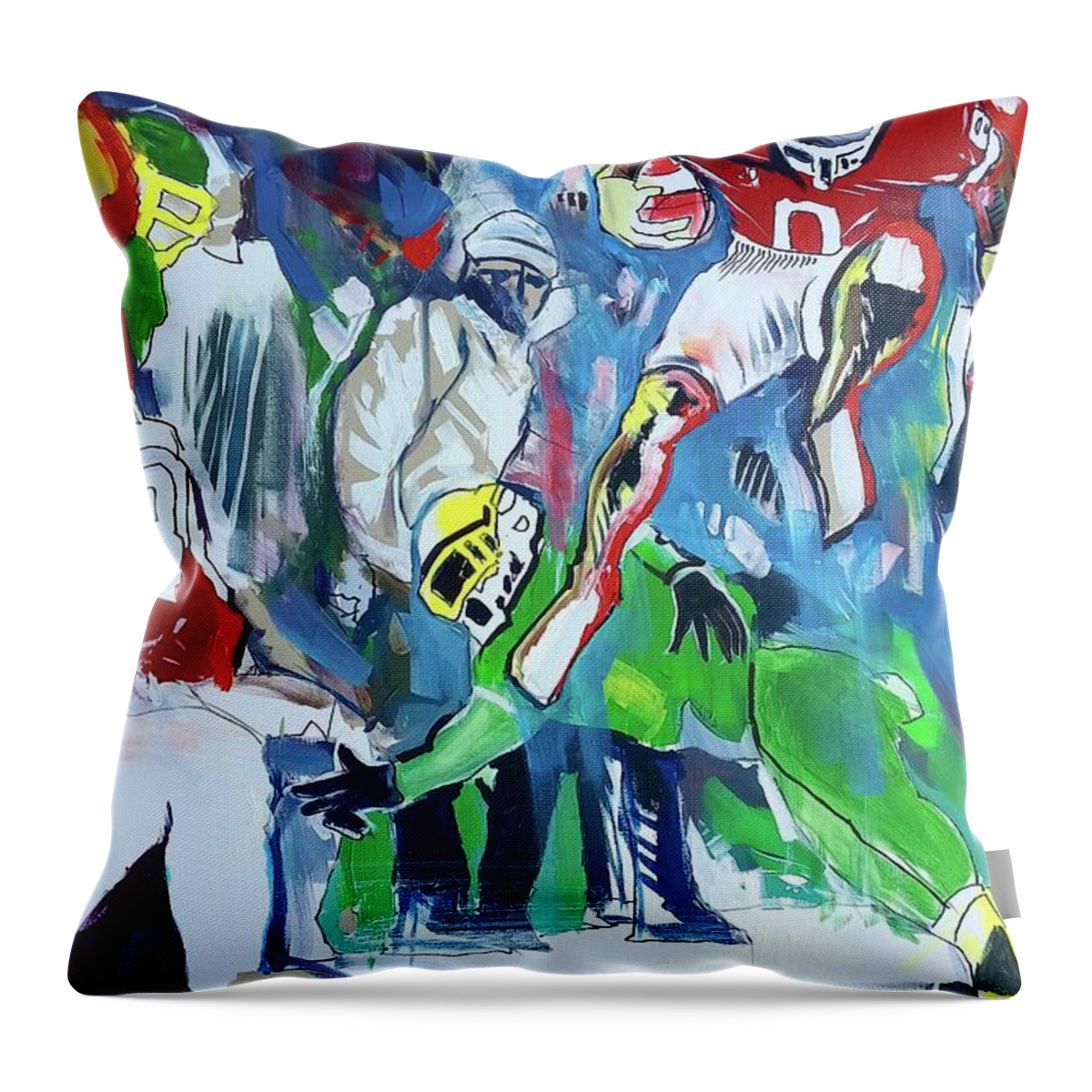 Jump It Throw Pillow featuring the painting Jump It by John Gholson