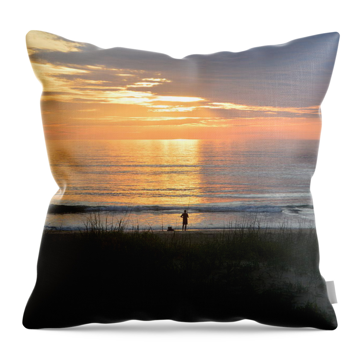 Barbara Bell Throw Pillow featuring the photograph June 25 Sunrise by Barbara Ann Bell