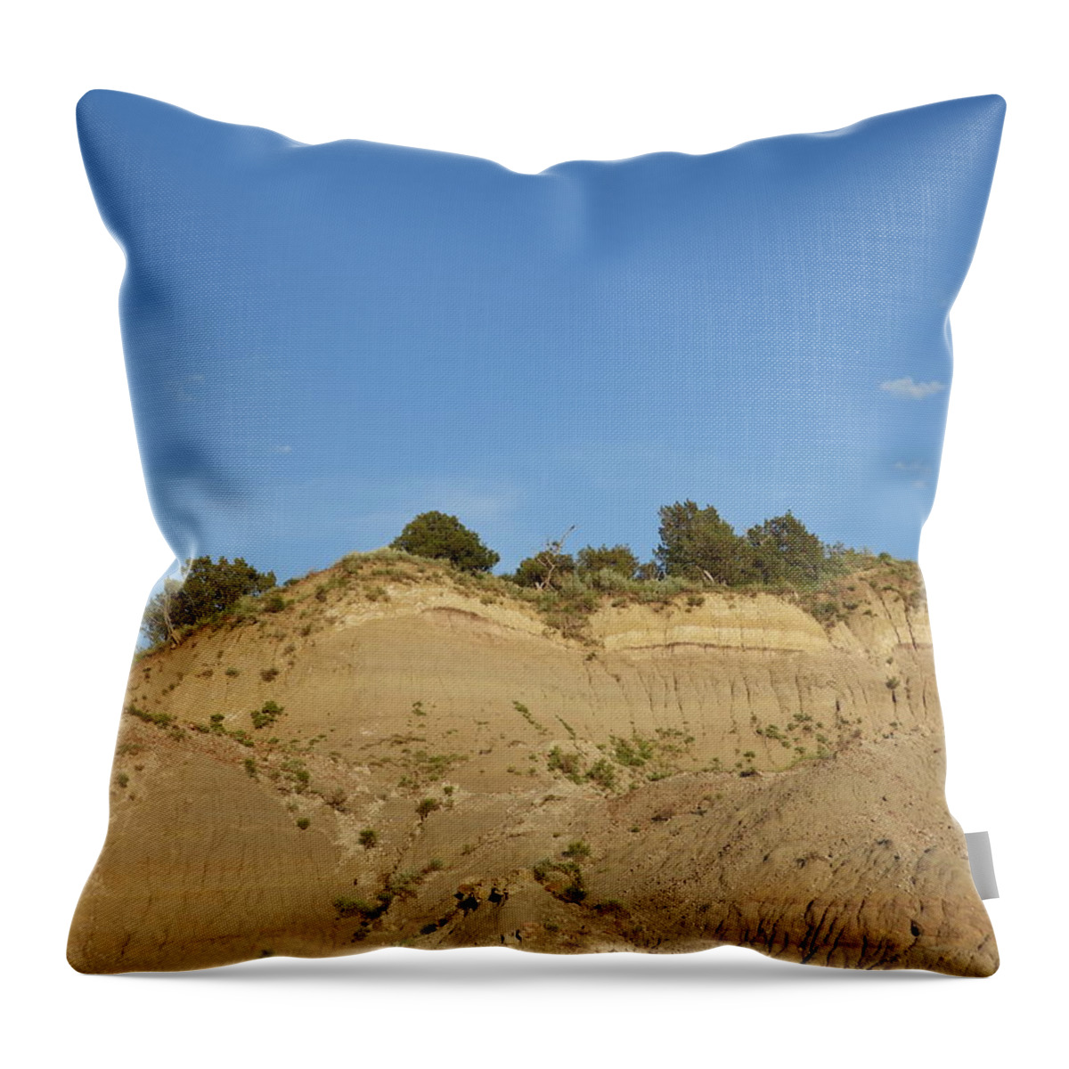 Clay Butte Throw Pillow featuring the photograph Juniper Tree Hill by Amanda R Wright