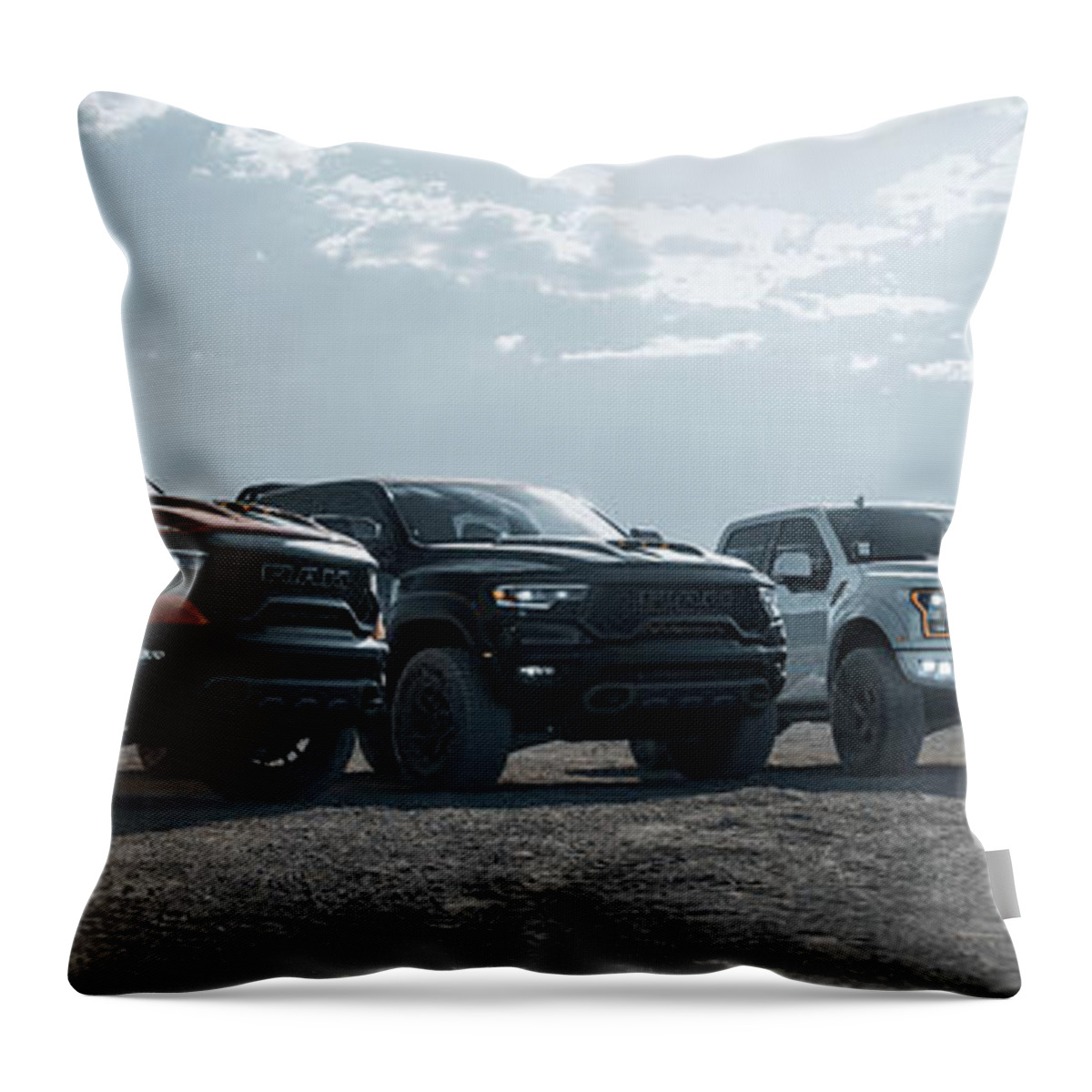 Dodge Throw Pillow featuring the photograph Jurassic by David Whitaker Visuals
