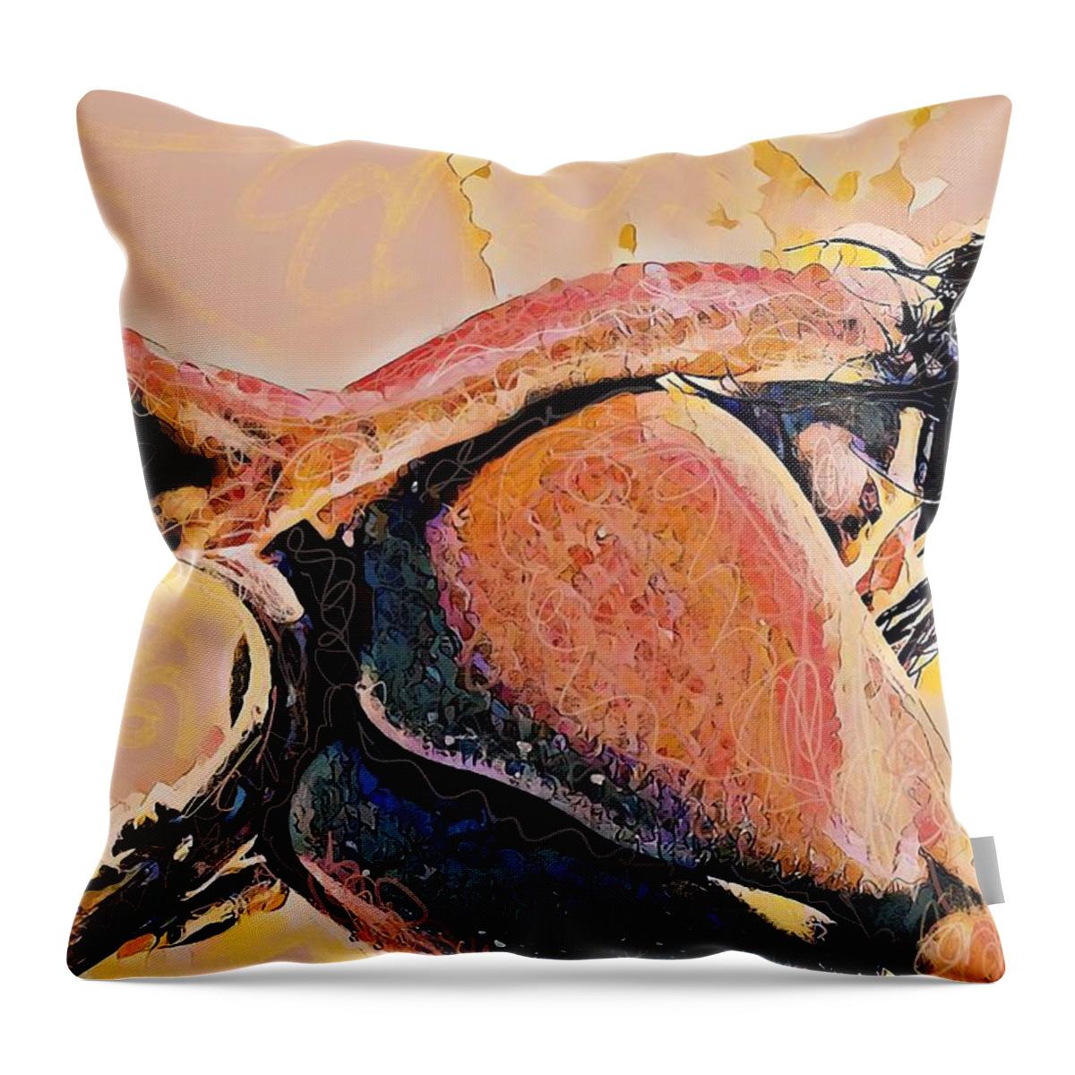 Cali The Destroyer Throw Pillow featuring the digital art Kali the Destroyer by Sol Luckman