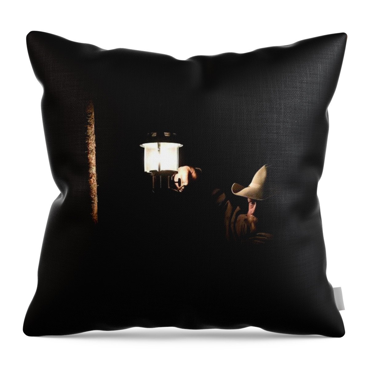 Night Photography Throw Pillow featuring the photograph Keep the Lights Burning by Alden Ballard