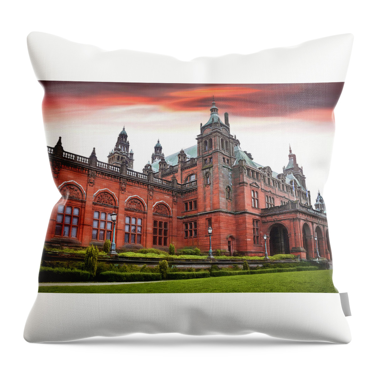 Glasgow Throw Pillow featuring the photograph Kelvingrove Art Gallery and Museum Glasgow Scotland by Carol Japp
