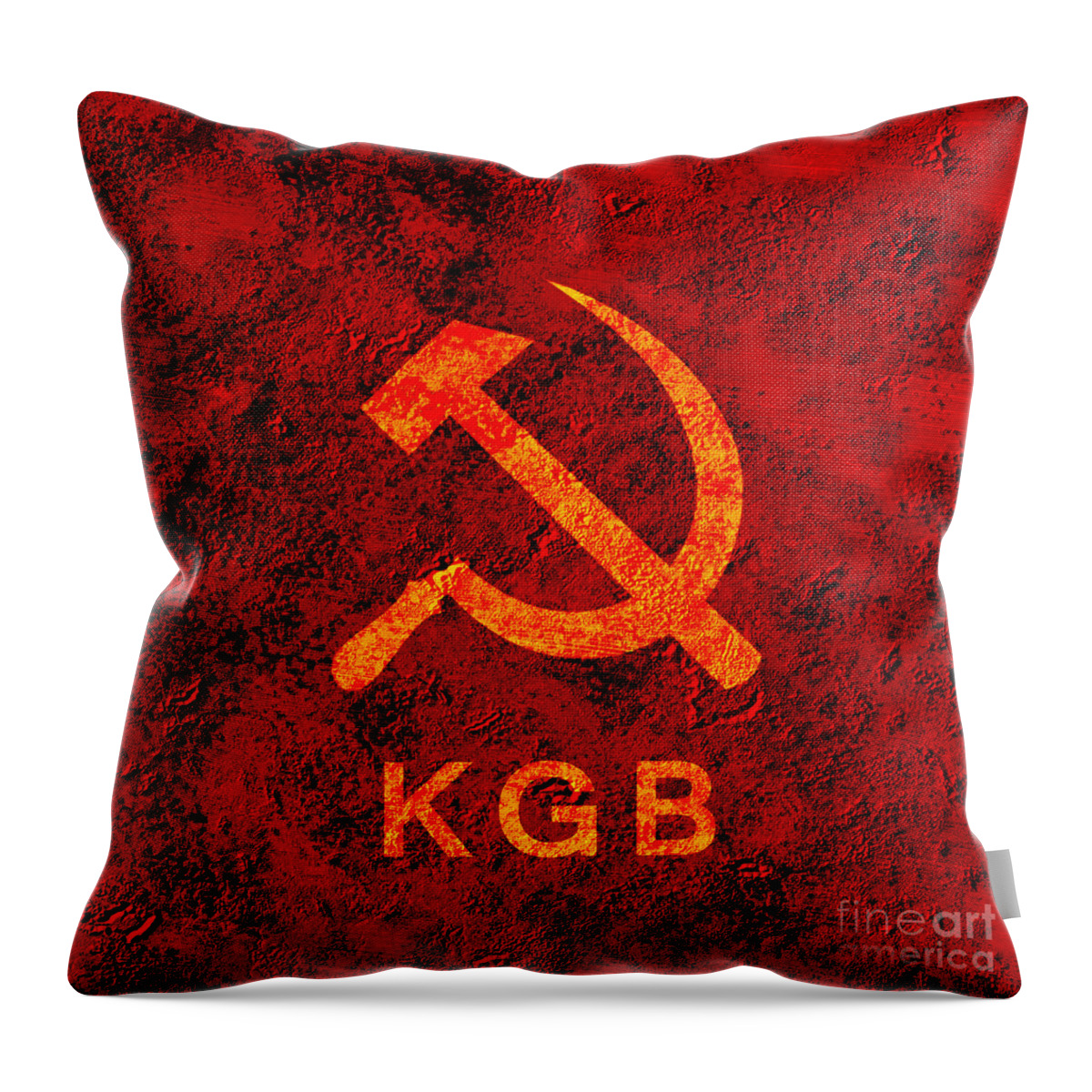 Old Throw Pillow featuring the digital art KGB by Bruce Rolff