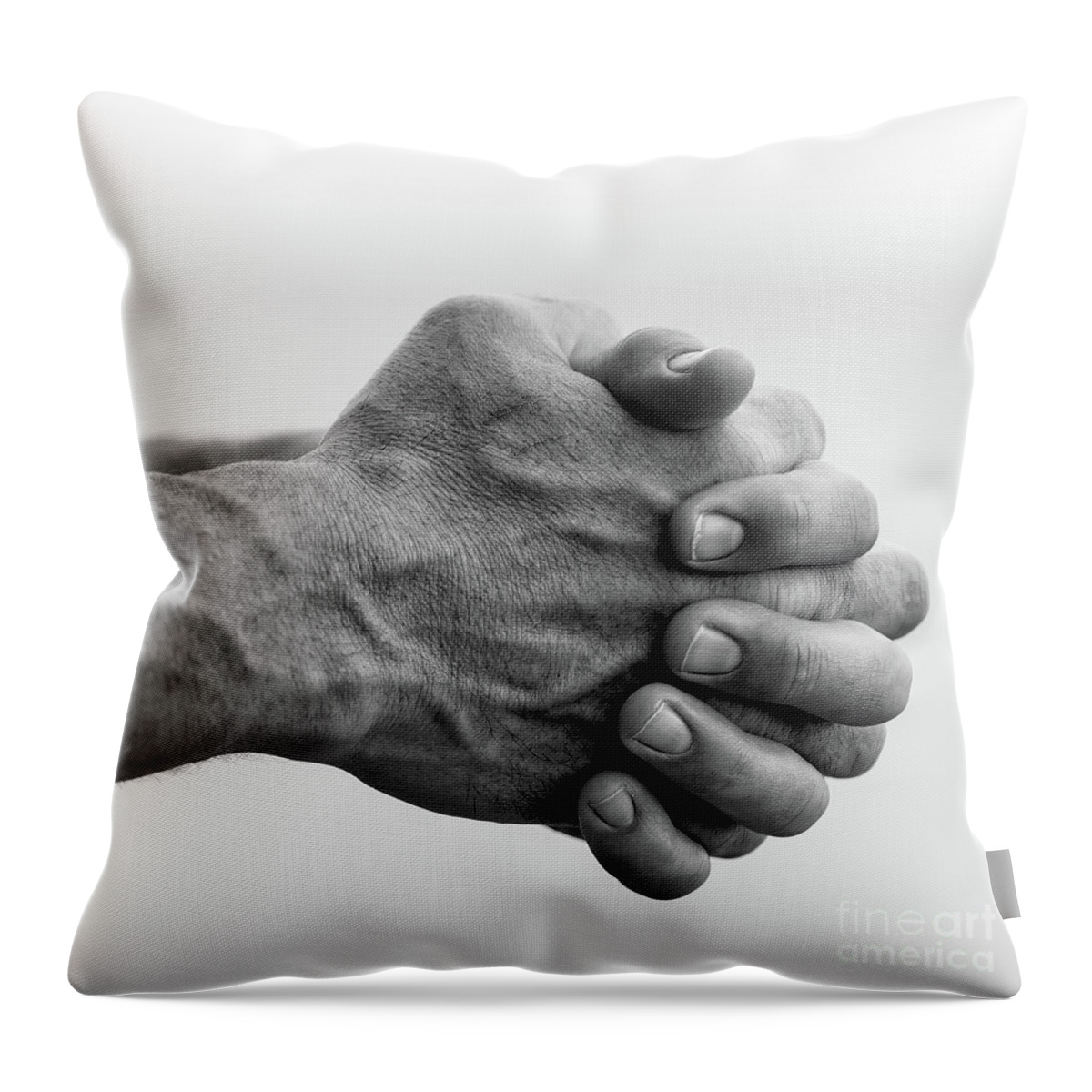 Hands Throw Pillow featuring the photograph Kind Hands by Doug Sturgess