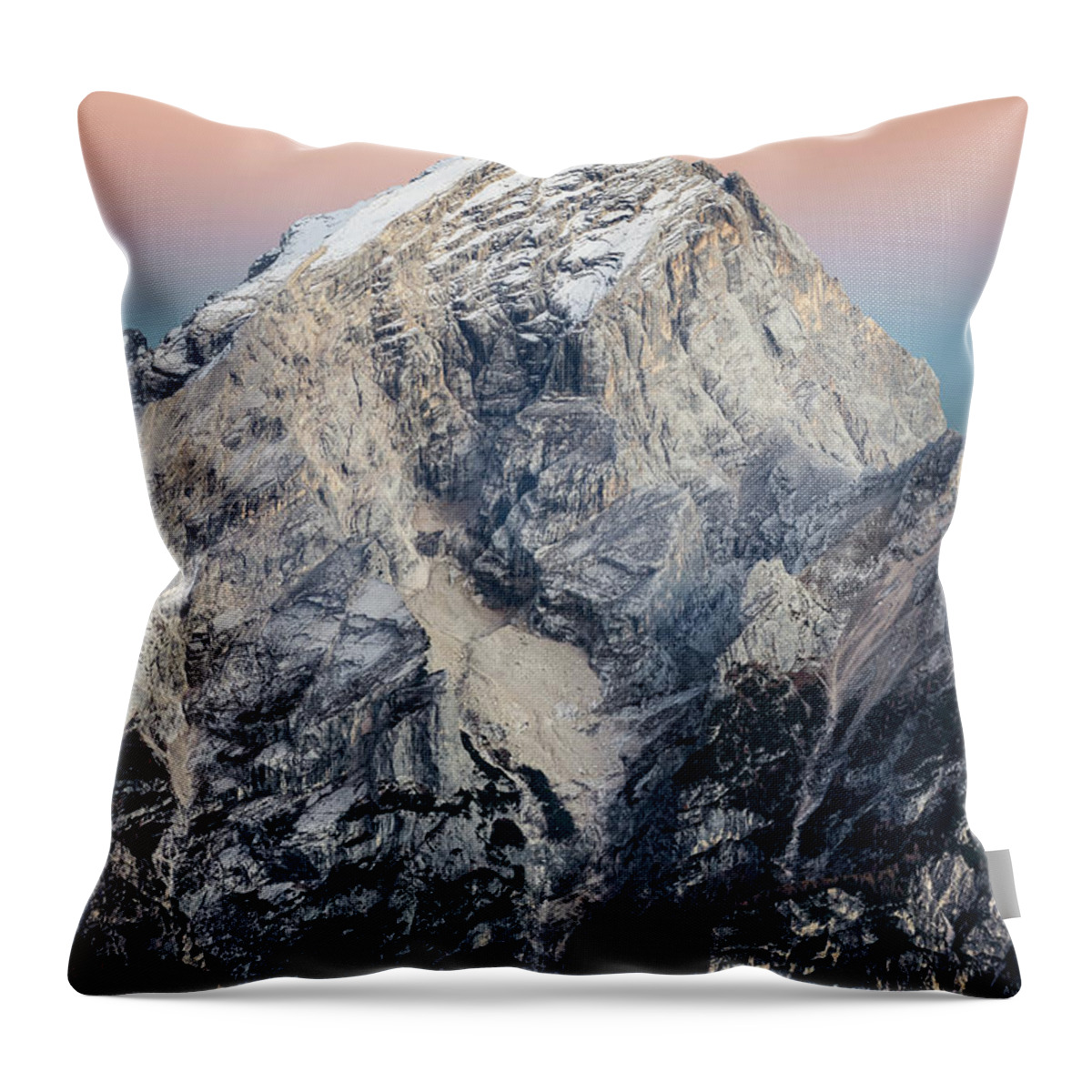 P1500 Throw Pillow featuring the photograph King of the Dolomites by Patrick Van Os
