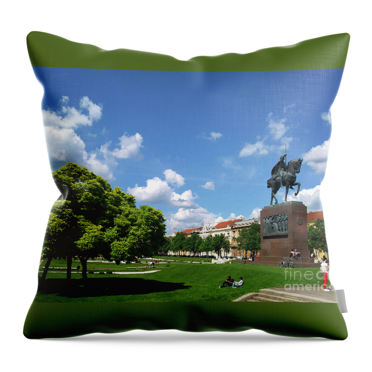 Square Throw Pillow featuring the photograph King Tomislav Square I by Jasna Dragun
