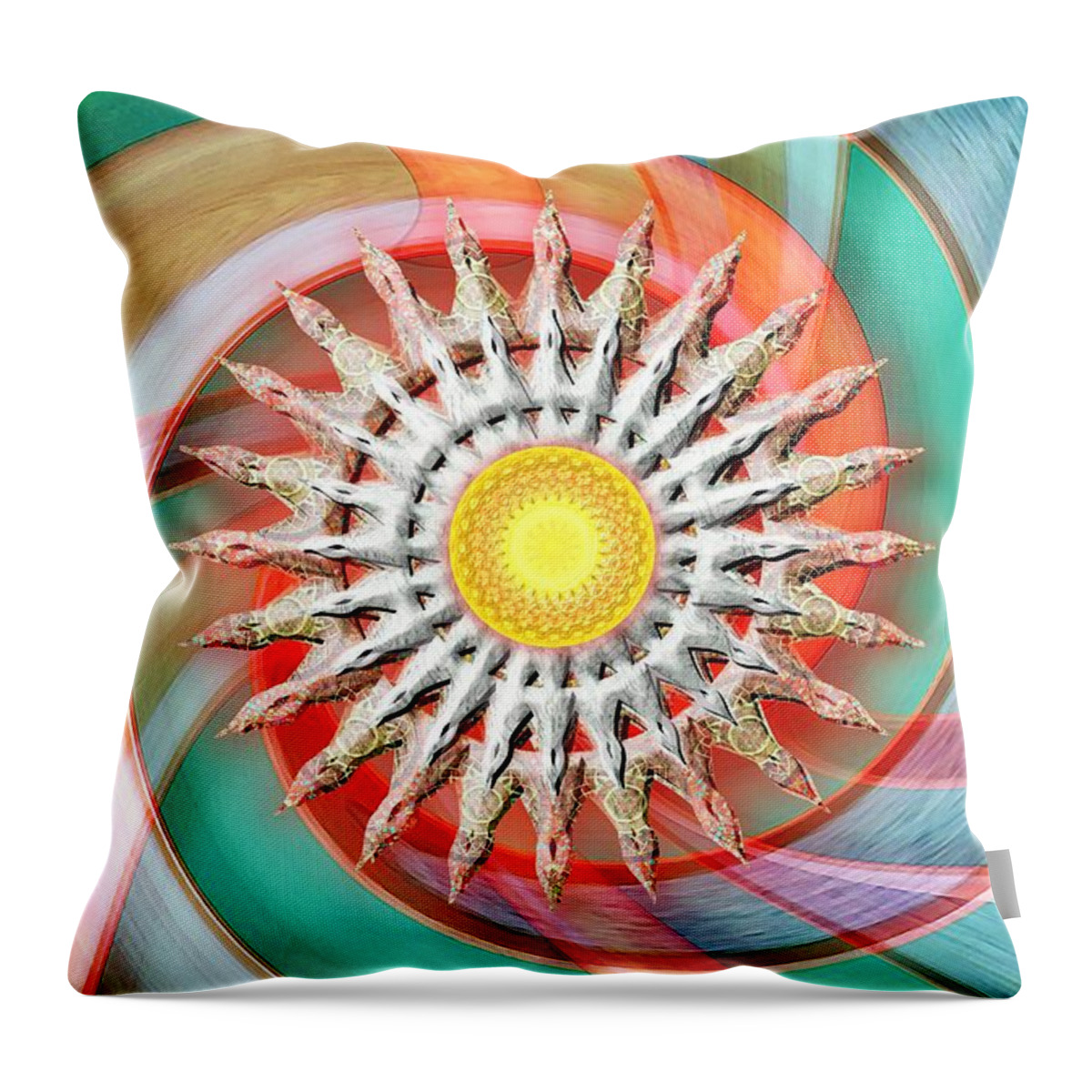 Sun Throw Pillow featuring the digital art Kiwi by David Manlove