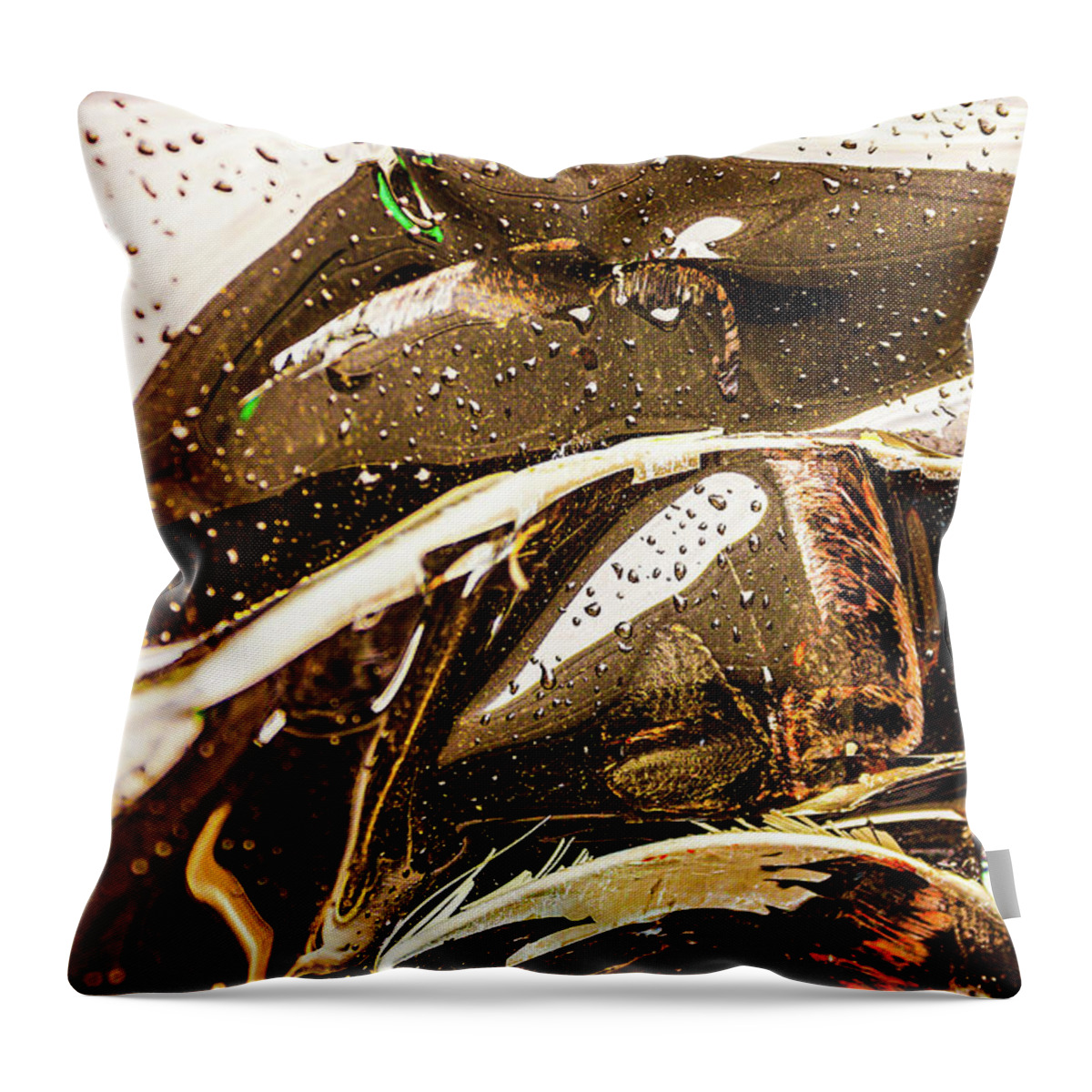 Raindrops Throw Pillow featuring the photograph Knautschzone No.4 by Liquid Eye