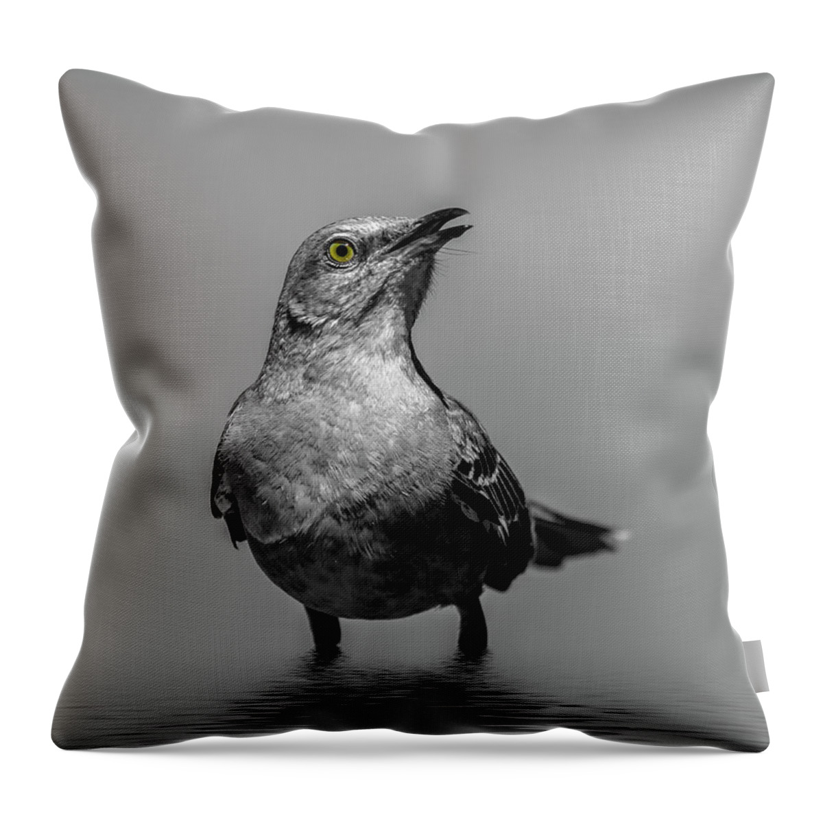 Bird Throw Pillow featuring the photograph Knee Deep by Cathy Kovarik