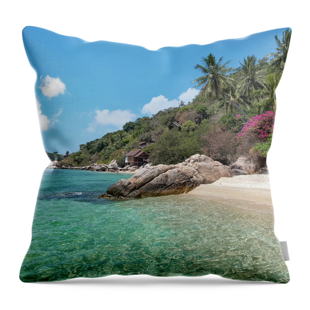 Beach Throw Pillow featuring the photograph Koh Tao Beach by Bernd Hartner