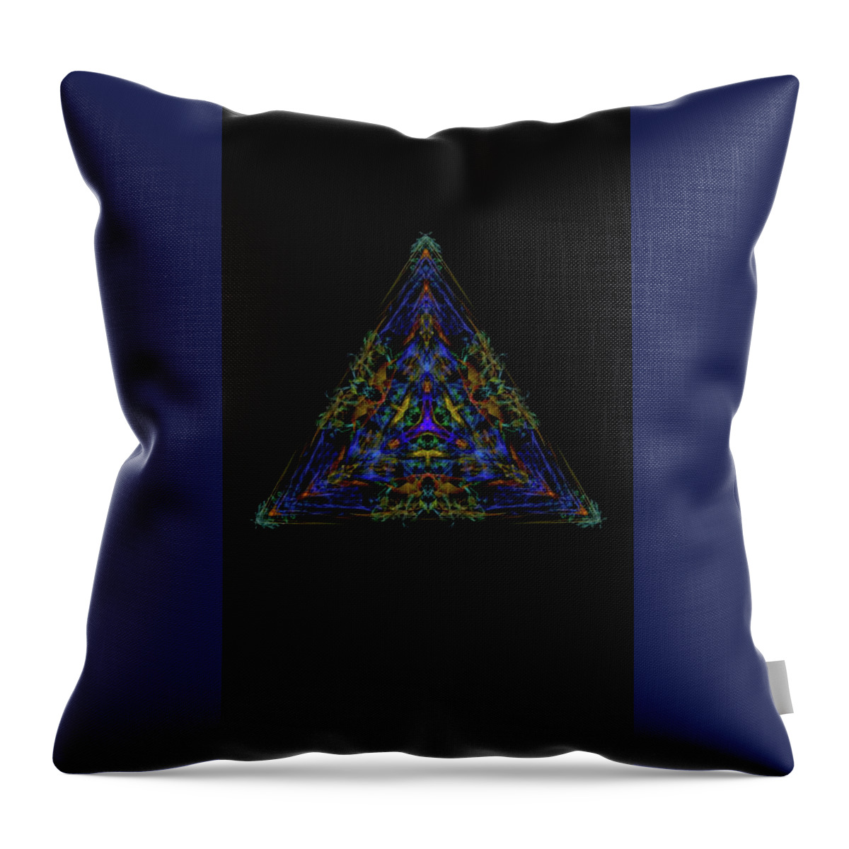 Kosmic Kreation Interstellar Pyramid Throw Pillow featuring the digital art Kosmic Kreation Interstellar Pyramid by Michael Canteen