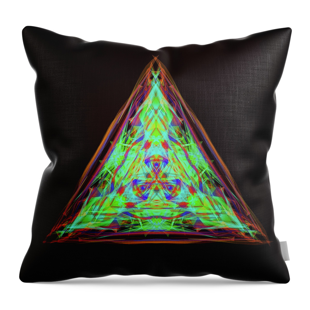 Kosmic Pyramid Of Osiris Throw Pillow featuring the digital art Kosmic Pyramid of Osiris by Michael Canteen