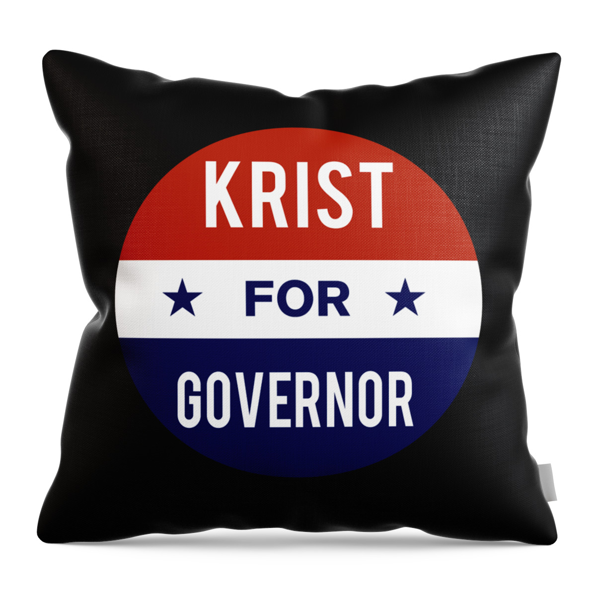 Election Throw Pillow featuring the digital art Krist For Governor by Flippin Sweet Gear