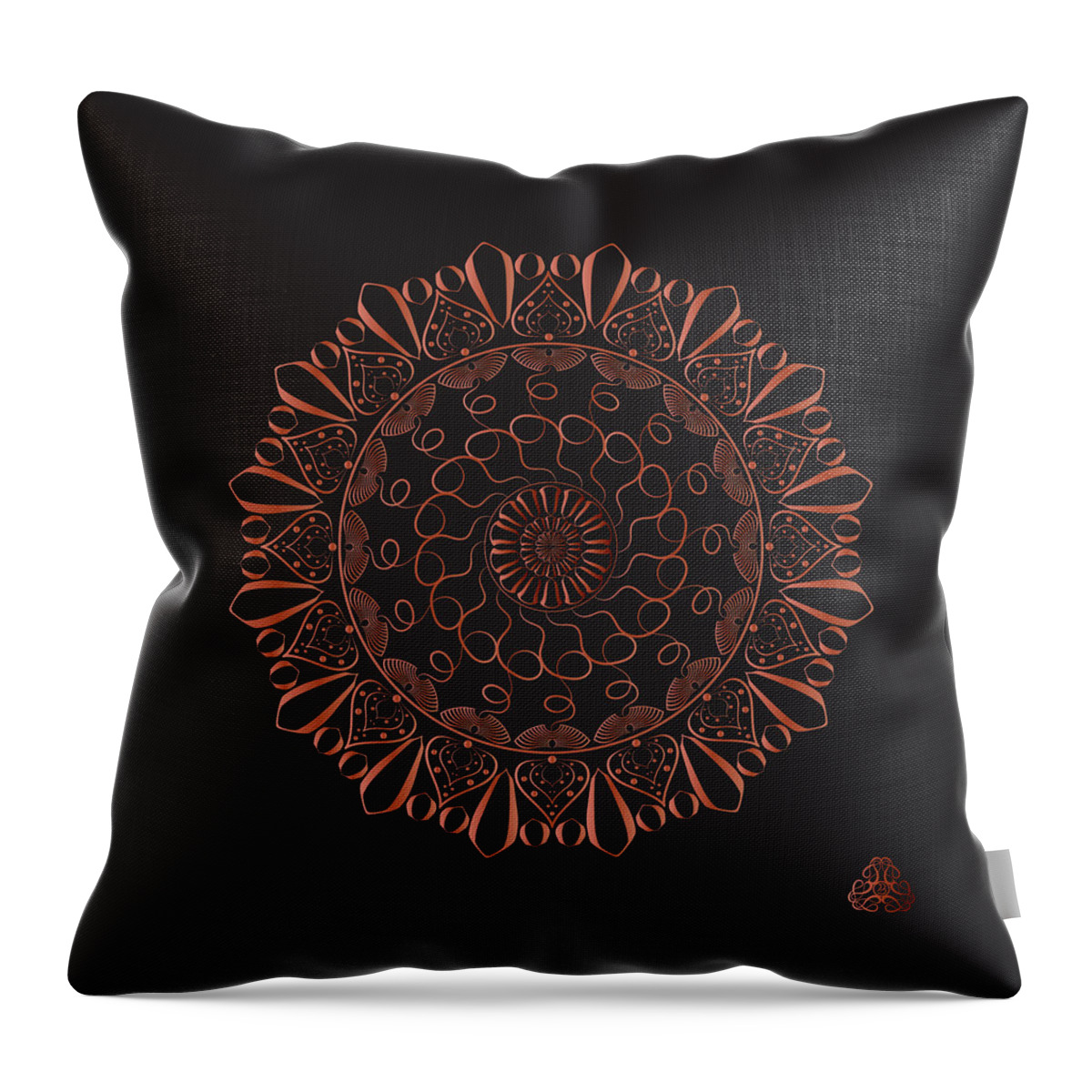 Mandala Throw Pillow featuring the digital art Kuklos No 4328 by Alan Bennington