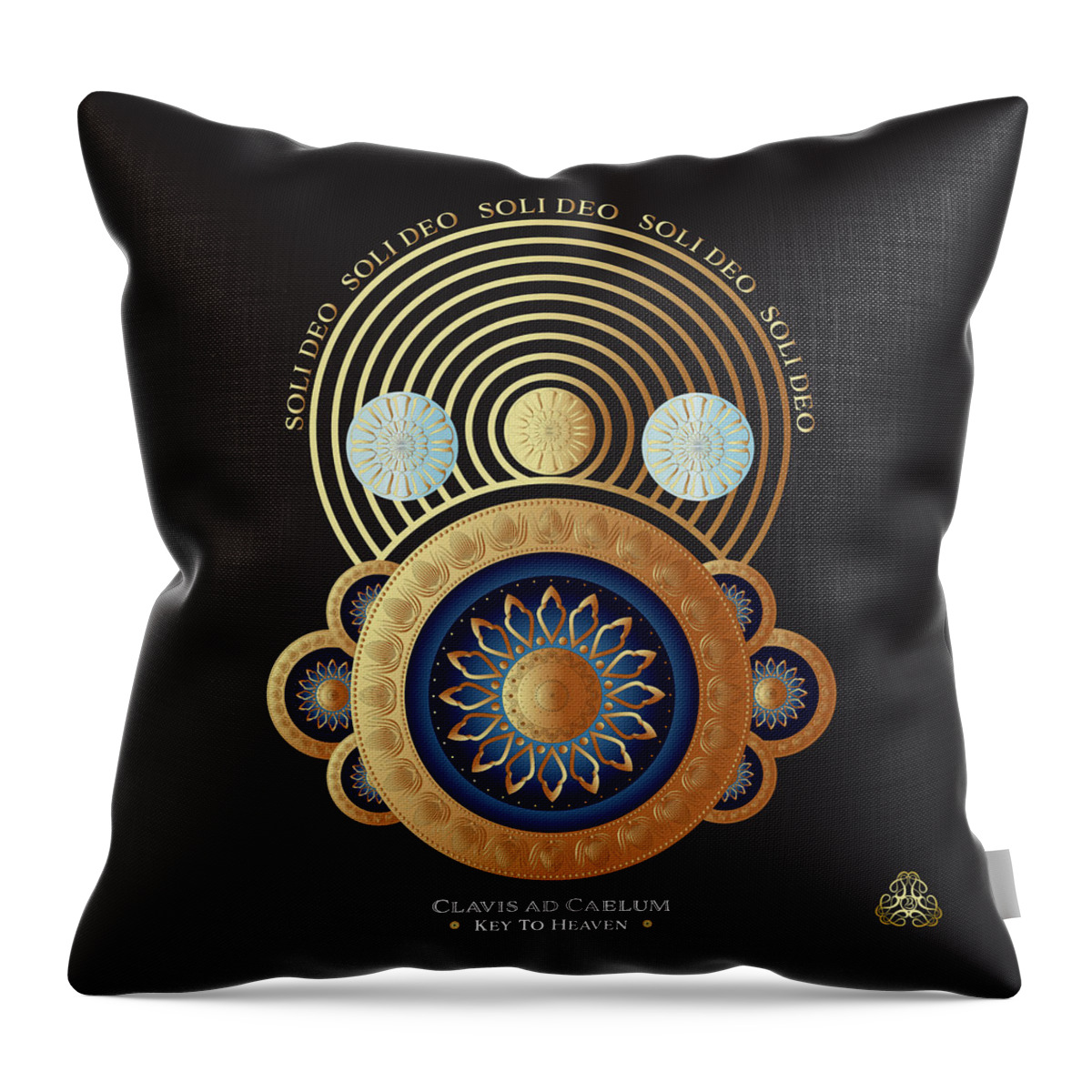 Mandala Throw Pillow featuring the digital art Kuklos No 4330 by Alan Bennington