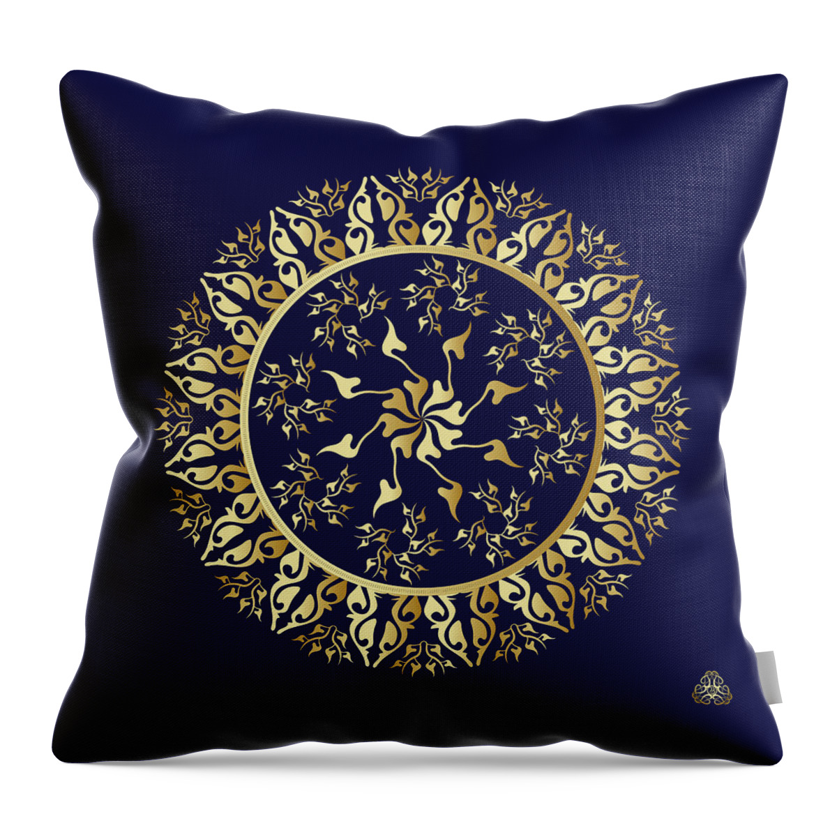 Mandala Throw Pillow featuring the digital art Kuklos No 4350 by Alan Bennington