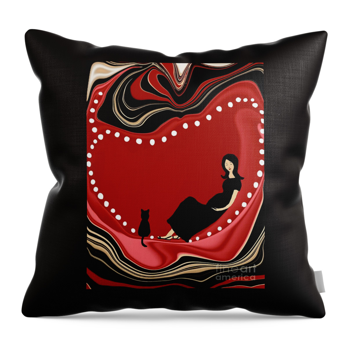 Pregnant Woman Throw Pillow featuring the digital art Lady in waiting by Elaine Hayward