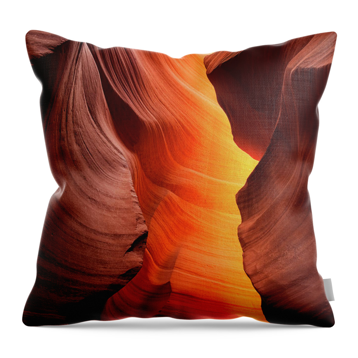 Canyon Throw Pillow featuring the photograph Lady of the Flame by Darren White