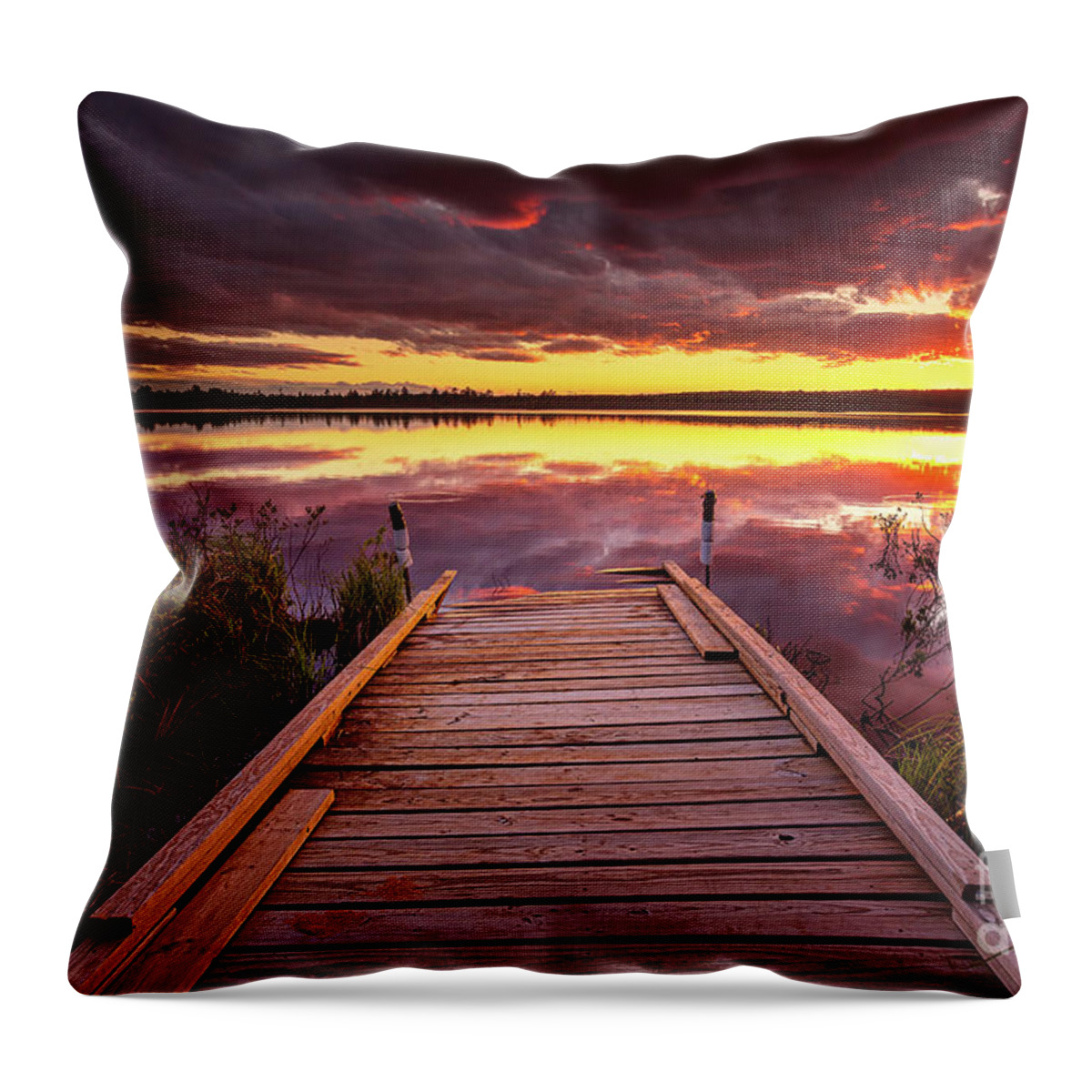 Andrew Slater Photography Throw Pillow featuring the photograph Lagoon Reflection by Andrew Slater
