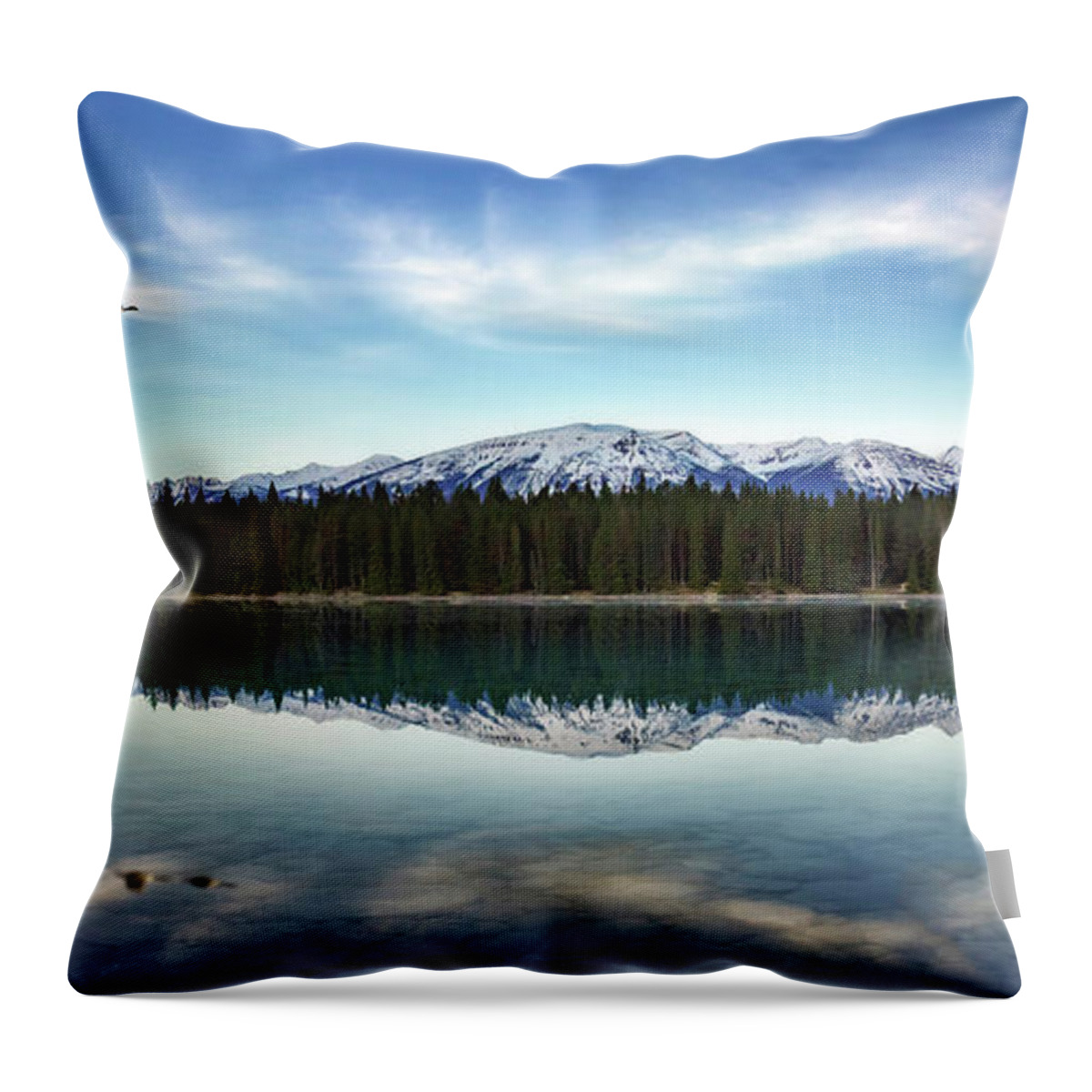 Lake-annette Throw Pillow featuring the photograph Lake Annette by Gary Johnson
