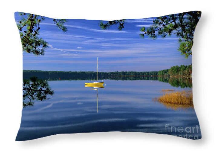  Lake Massabesic Throw Pillow featuring the photograph Lake Massabesic - Auburn New Hampshire USA by Erin Paul Donovan